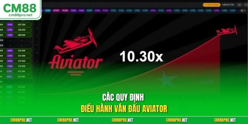 Các quy định điều hành ván đấu Aviator
