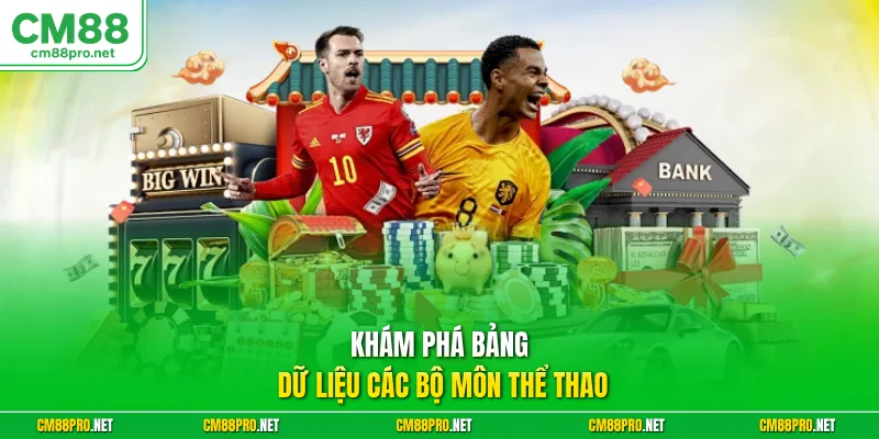 Khám phá bảng dữ liệu các bộ môn thể thao